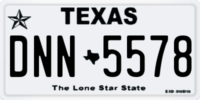 TX license plate DNN5578