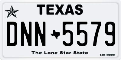 TX license plate DNN5579