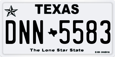 TX license plate DNN5583