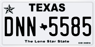 TX license plate DNN5585