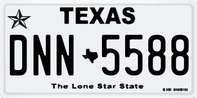 TX license plate DNN5588