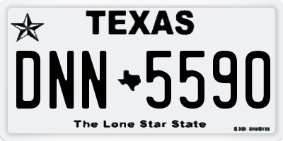 TX license plate DNN5590