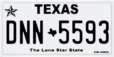 TX license plate DNN5593