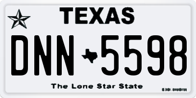 TX license plate DNN5598