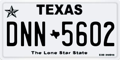 TX license plate DNN5602