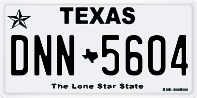 TX license plate DNN5604