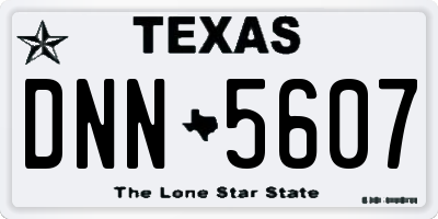 TX license plate DNN5607