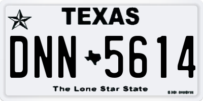 TX license plate DNN5614