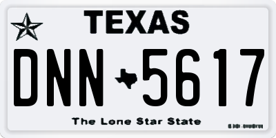 TX license plate DNN5617