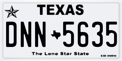TX license plate DNN5635