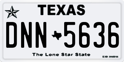 TX license plate DNN5636