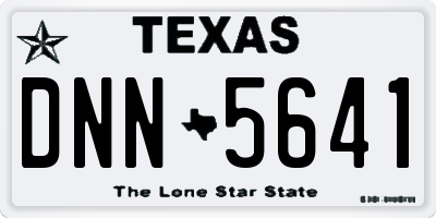 TX license plate DNN5641