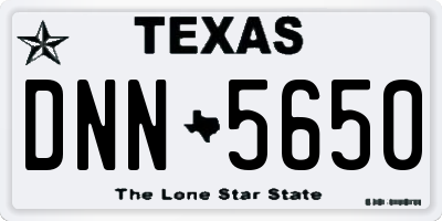 TX license plate DNN5650