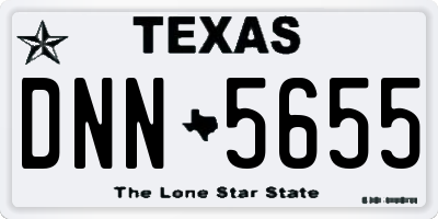 TX license plate DNN5655