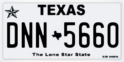 TX license plate DNN5660