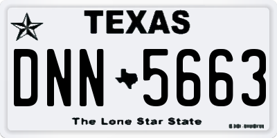 TX license plate DNN5663