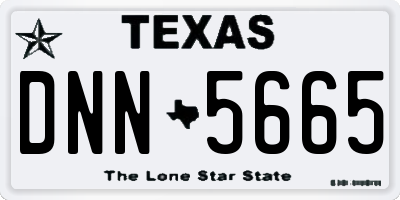 TX license plate DNN5665
