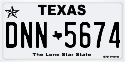 TX license plate DNN5674