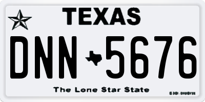 TX license plate DNN5676