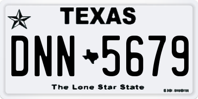 TX license plate DNN5679