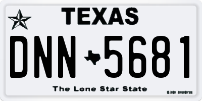 TX license plate DNN5681