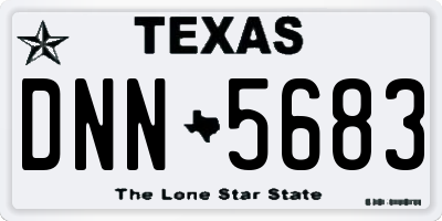 TX license plate DNN5683