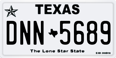 TX license plate DNN5689