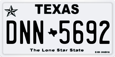 TX license plate DNN5692