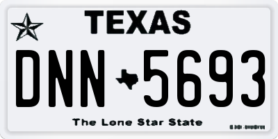 TX license plate DNN5693