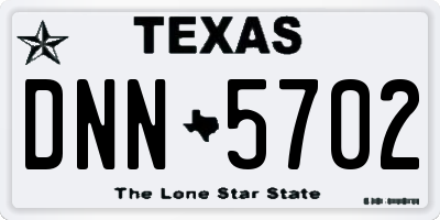 TX license plate DNN5702
