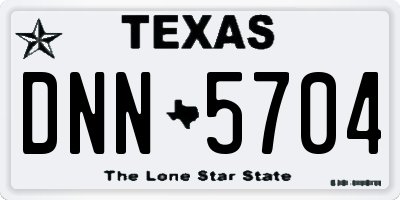 TX license plate DNN5704