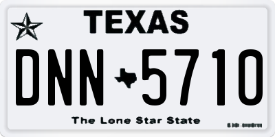 TX license plate DNN5710