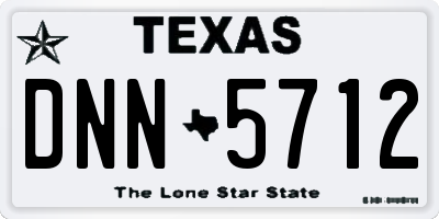 TX license plate DNN5712