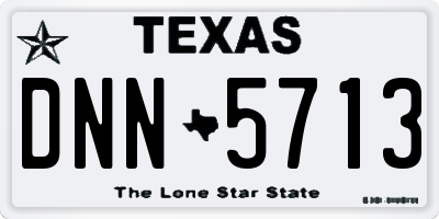 TX license plate DNN5713