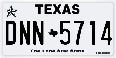 TX license plate DNN5714