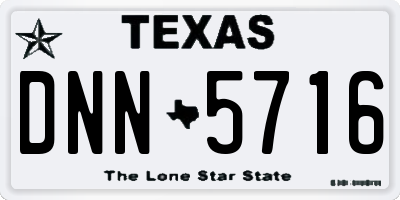 TX license plate DNN5716