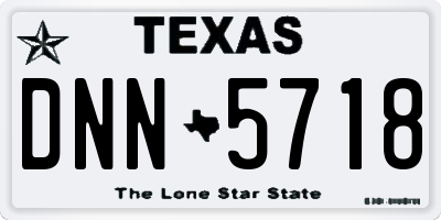 TX license plate DNN5718