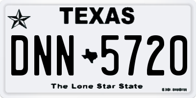 TX license plate DNN5720
