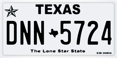 TX license plate DNN5724