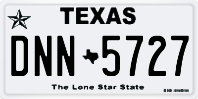 TX license plate DNN5727