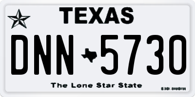 TX license plate DNN5730