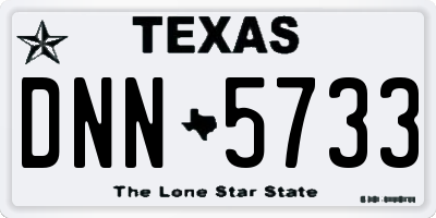 TX license plate DNN5733