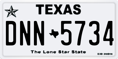 TX license plate DNN5734