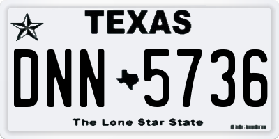 TX license plate DNN5736