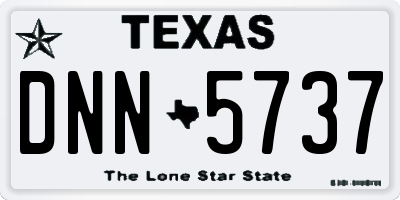 TX license plate DNN5737