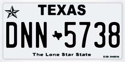 TX license plate DNN5738