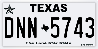 TX license plate DNN5743