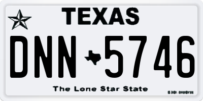 TX license plate DNN5746