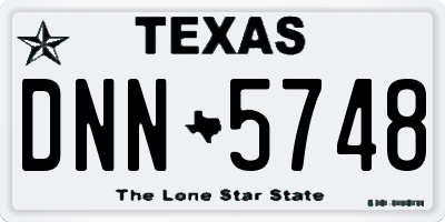 TX license plate DNN5748