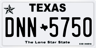 TX license plate DNN5750